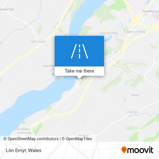 Lôn Emyr map