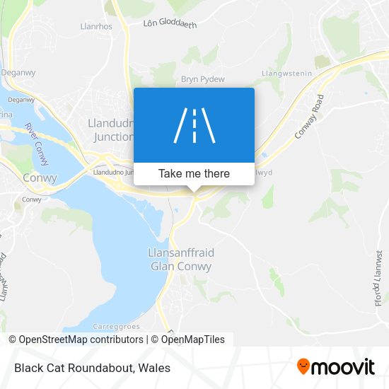 Black Cat Roundabout map