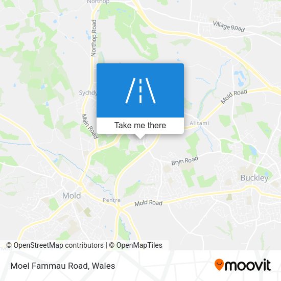 Moel Fammau Road map