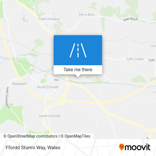 Ffordd Sturmi Way map
