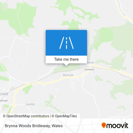 Brynna Woods Bridleway map