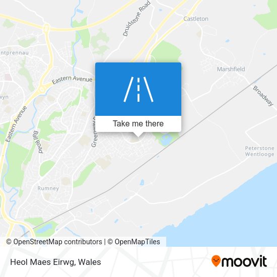 Heol Maes Eirwg map