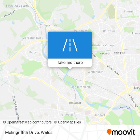 Melingriffith Drive map