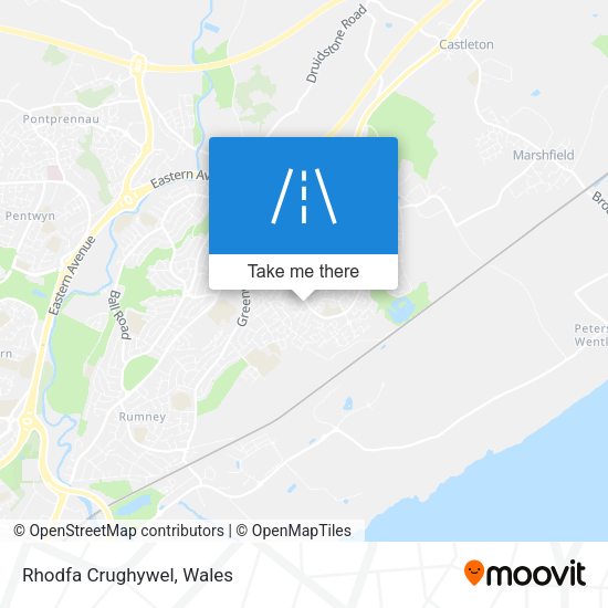 Rhodfa Crughywel map