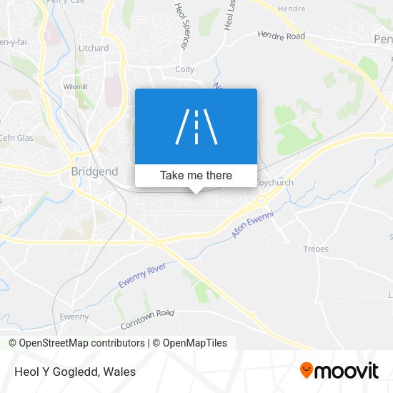 Heol Y Gogledd map