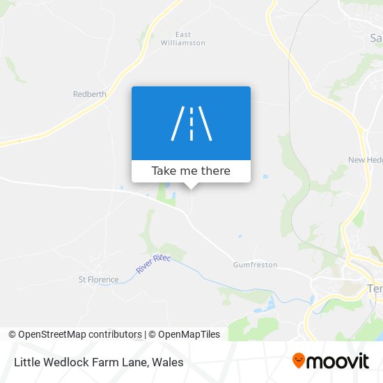 Little Wedlock Farm Lane map