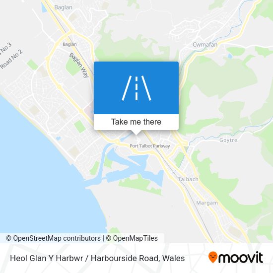 Heol Glan Y Harbwr / Harbourside Road map