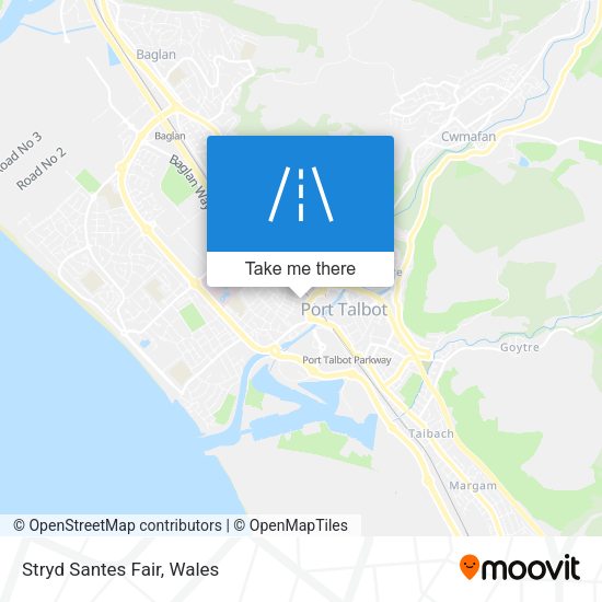 Stryd Santes Fair map