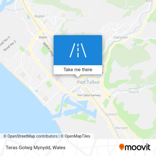 Teras Golwg Mynydd map