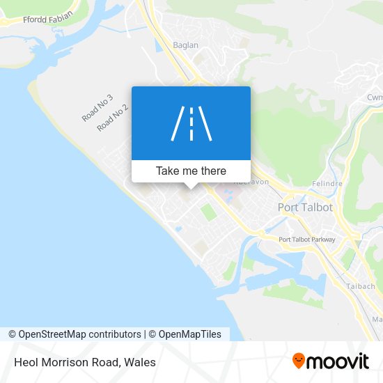 Heol Morrison Road map