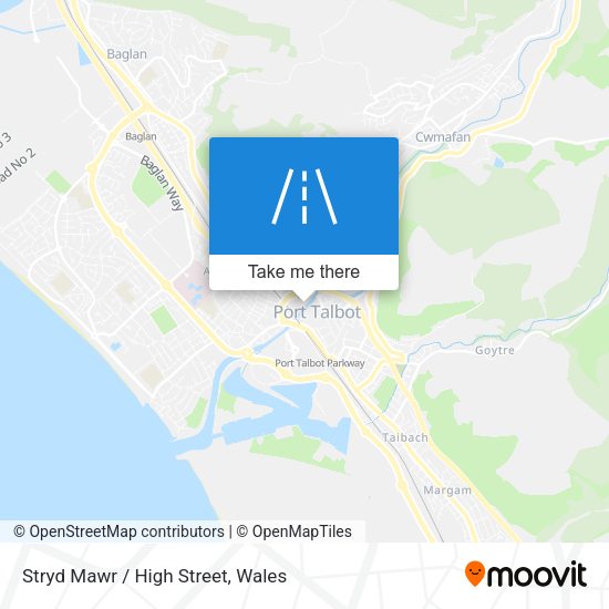 Stryd Mawr / High Street map