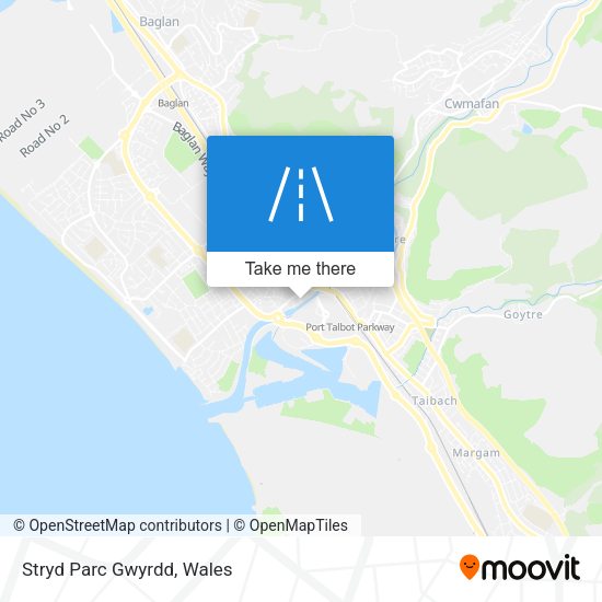 Stryd Parc Gwyrdd map