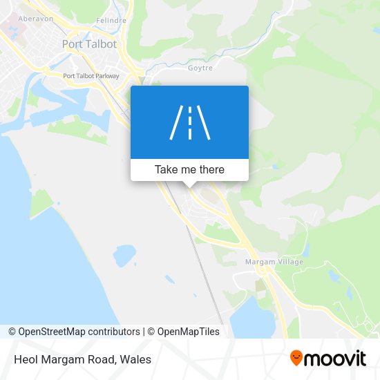 Heol Margam Road map