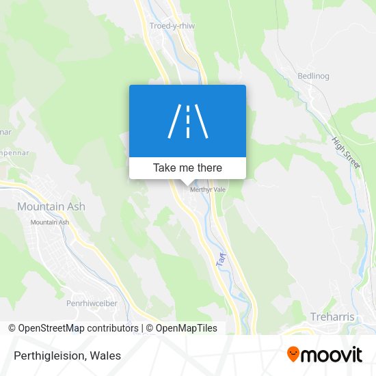 Perthigleision map