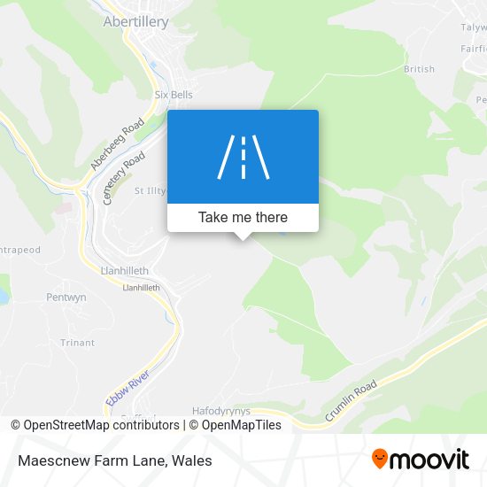 Maescnew Farm Lane map