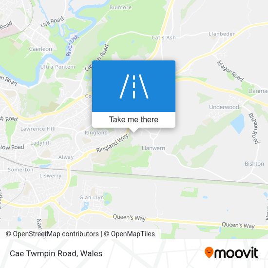 Cae Twmpin Road map