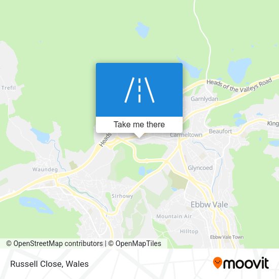 Russell Close map