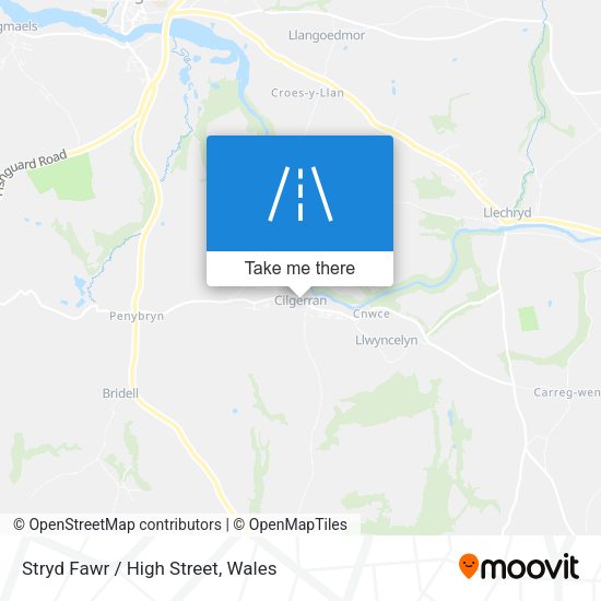 Stryd Fawr / High Street map
