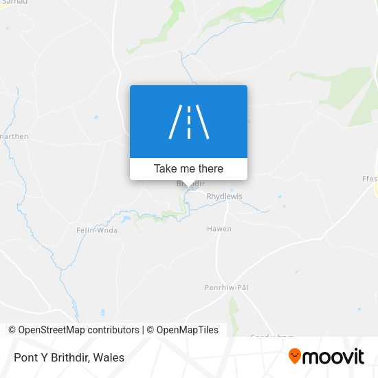 Pont Y Brithdir map