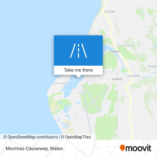 Mochras Causeway map