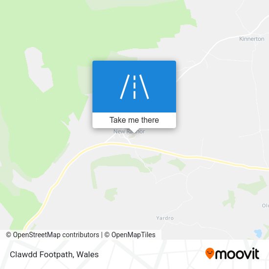 Clawdd Footpath map