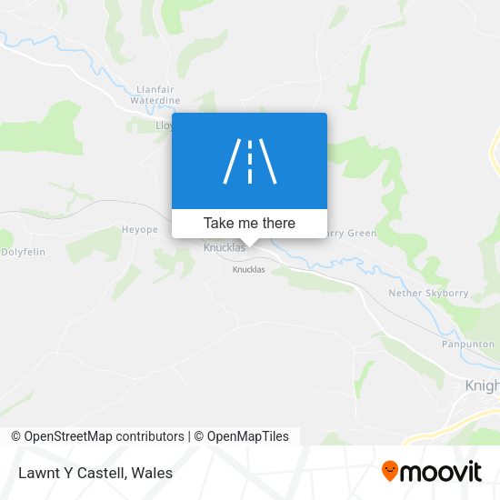 Lawnt Y Castell map