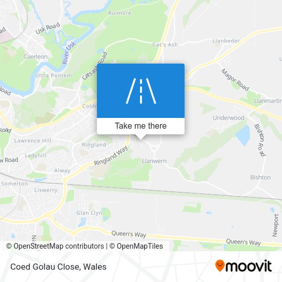 Coed Golau Close map