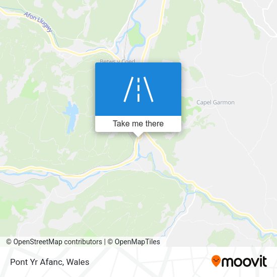 Pont Yr Afanc map