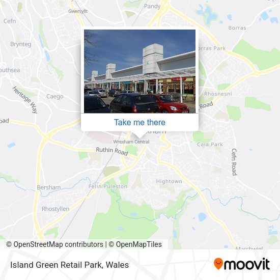Island Green Retail Park map