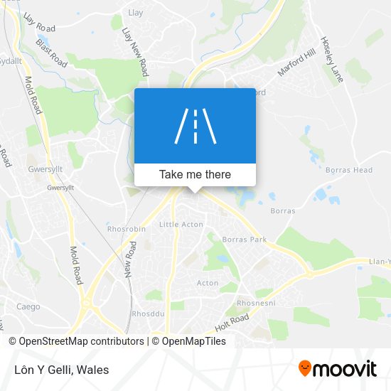Lôn Y Gelli map