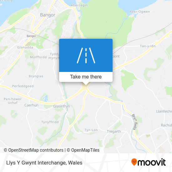 Llys Y Gwynt Interchange map