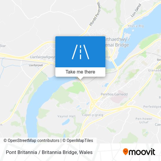 Pont Britannia / Britannia Bridge map