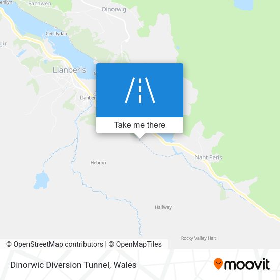 Dinorwic Diversion Tunnel map
