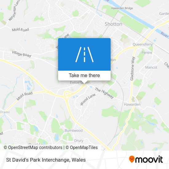 St David's Park Interchange map