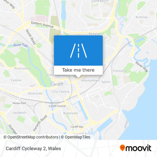 Cardiff Cycleway 2 map