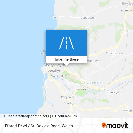 Ffordd Dewi / St. David's Road map