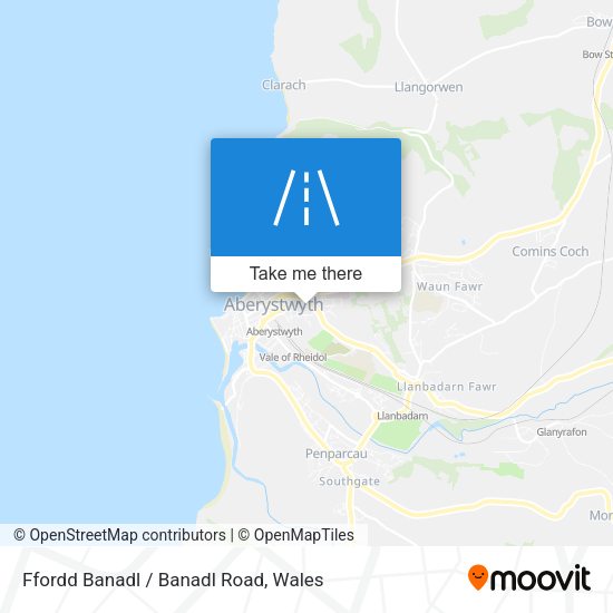 Ffordd Banadl / Banadl Road map