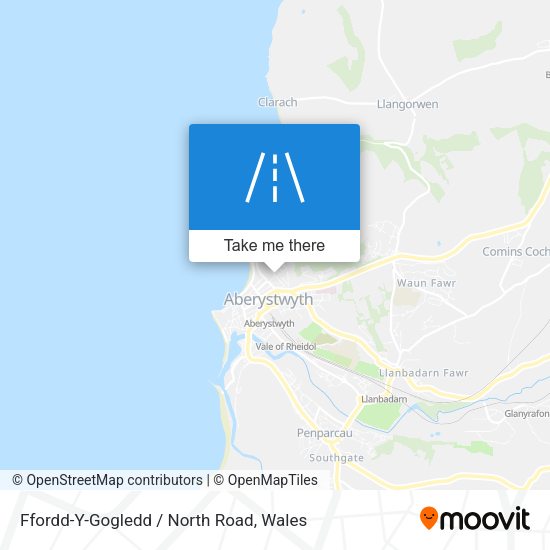 Ffordd-Y-Gogledd / North Road map