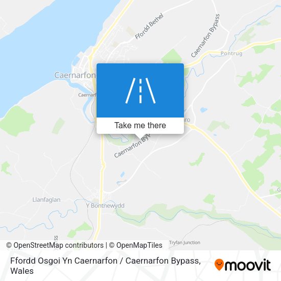 Ffordd Osgoi Yn Caernarfon / Caernarfon Bypass map