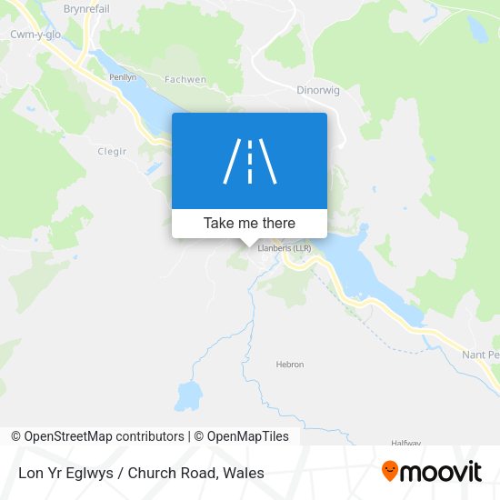 Lon Yr Eglwys / Church Road map