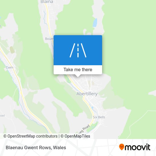 Blaenau Gwent Rows map