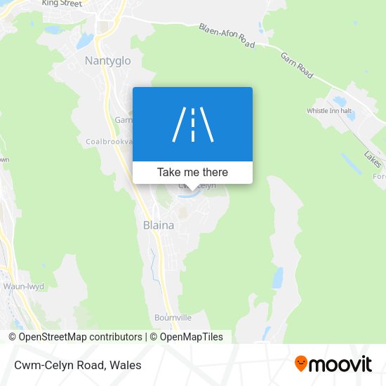 Cwm-Celyn Road map
