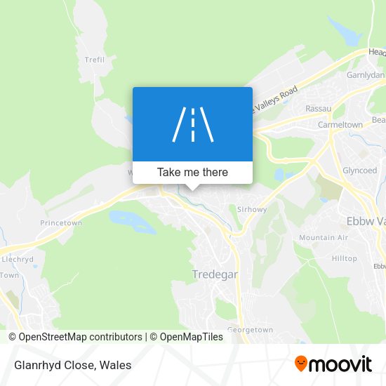 Glanrhyd Close map