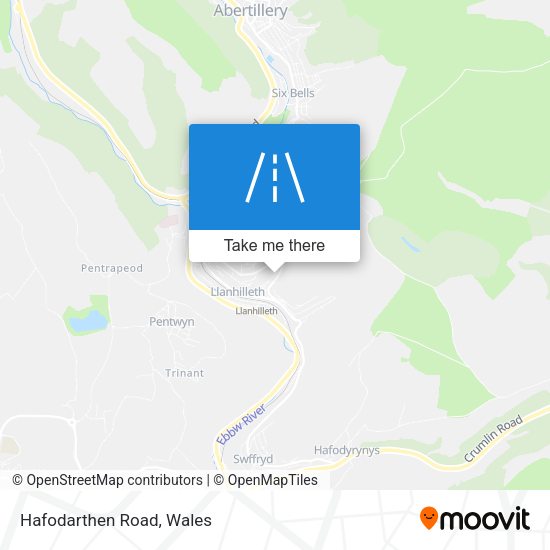 Hafodarthen Road map