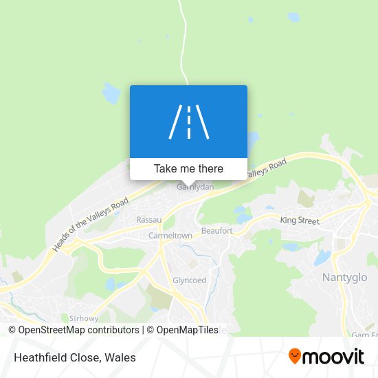 Heathfield Close map