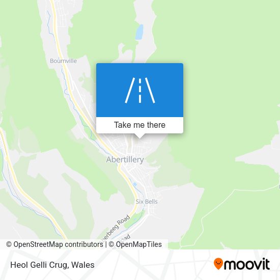 Heol Gelli Crug map