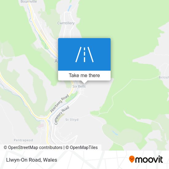 Llwyn-On Road map
