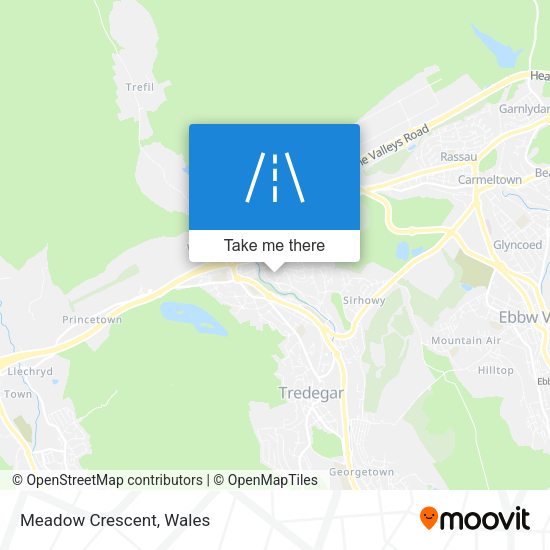 Meadow Crescent map