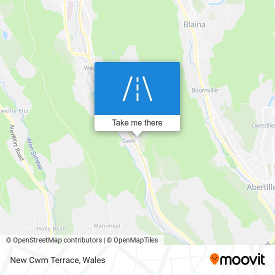 New Cwm Terrace map