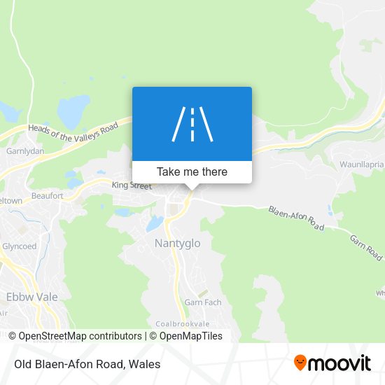 Old Blaen-Afon Road map